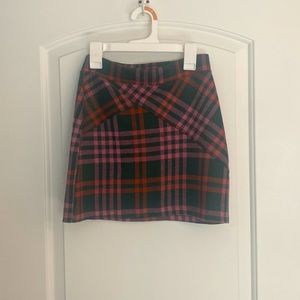 Free people plaid mini skirt
